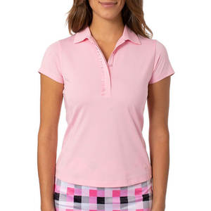 Vente en gros Vêtements de sport Doublure de golf pour femmes Polo rose T Shirt Ladies Quick Dry Slim Fit Polo Tees - Product Image 1