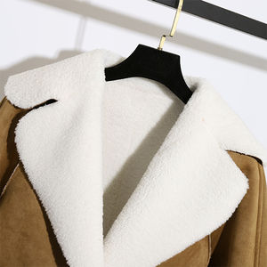 แจ็กเก็ตหนังแกะเข้ารูปสำหรับนักขี่จักรยาน, เสื้อแจ็คเก็ตหนังแกะปกตั้งสำหรับฤดูหนาว - Product Image 3