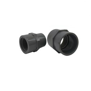 ข้อต่อตรง UPVC แบบตัวเมีย สำหรับเชื่อมต่อท่อพลาสติกอย่างแน่นหนา  อะแดปเตอร์เกลียว Bspp ตัวเมีย เป็น Npt ตัวผู้  วัสดุพีวีซี - Product Image 2