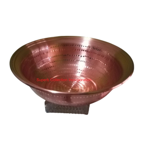 Cuenco de pedicura de cobre puro hecho a mano de lujo para uso terapéutico en spa y salón de pies, baño de remojo de pies ecológico y fácil de limpiar - Product Image 1