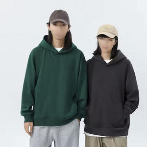 Logo personnalisé de haute qualité 400G 100% coton polaire lourde vierge surdimensionné grande taille à capuche unisexe - Product Image 3