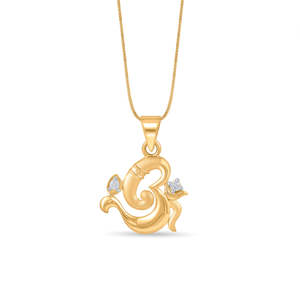 Colgante Radiante de Ganesh en Oro - Amuleto de Diamantes para Joyería Religiosa - Product Image 3
