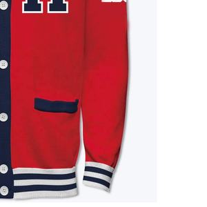 Suéteres de Punto Personalizados al por Mayor, Estilo Casual, Cuello en V, Holgados, Deportivos, con Logotipo Bordado, para Hermandades y Fraternidades - Product Image 5