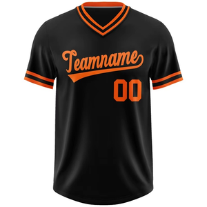Conception personnalisée broderie lettre chemises de sublimation col en v hommes pull baseball jersey bouton moins chemises de softball - Product Image 3