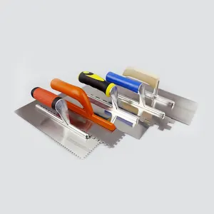 Notched Trowel tile tools tile trowel Tiler Mate Tools Stainless Steel Wood Handle Square Concrete plastering float trowel