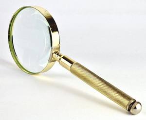 Loupe à main Loupe grossissante 90 mm Lentille en verre optique Classique en laiton Métal Loupe grossissante Lecture Passe-temps Enfants Personnes âgées - Product Image 1