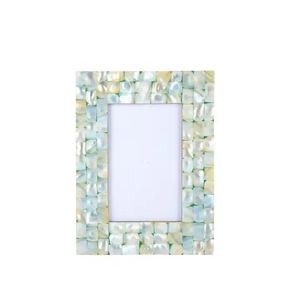 Elegante marco de fotos de madre perla de Metal hermosas fotos de exhibición resina madera MDF álbum accesorios dormitorio Decoración Para sala de estar - Product Image 1