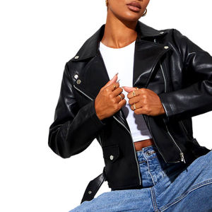 Veste en cuir d'agneau pour femme de qualité supérieure, design classique, nouvelle conception, tricotée, imperméable, respirante, séchage rapide, service OEM - Product Image 6