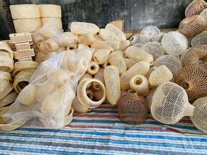 Lámpara colgante de ratán de bambú tejida hecha a mano Natural de alta calidad para decoración de habitación lámpara colgante de ratán - Product Image 6