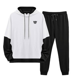 Survêtement pour homme à capuche, décontracté, uni, grande taille, avec logo personnalisé, pour usage extérieur en hiver, matériau durable, écologique, séchage rapide, léger - Product Image 1
