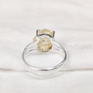 Rough Stone Jewelry Women's <b>Ring</b> Natural Raw Citrine Gemstone November Birthstone <b>Boho</b> <b>Ring</b> Jewelry 925 Sterling <b>Silver</b> <b>Ring</b> - Product Image 5