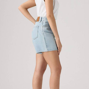 Shorts en jean taille haute pour femme 100 % coton, coupe droite, design personnalisé, délavage vieilli de haute qualité - Product Image 3