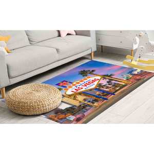 Tapis imprimé - Tapis classique avec vue sur Las Vegas, cadeau de pendaison de crémaillère, tapis en velours - Product Image 3
