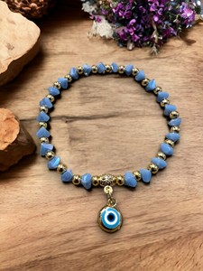 DAFNI BIG PAZAR Bracelet élastique en perles de pierre, différents modèles, cadeau unisexe, fabriqué à Istanbul, numéro de modèle 44 - Product Image 5