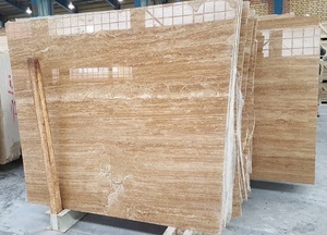 Travertine แผ่นพื้นสีเบจเข้มหินธรรมชาติสำหรับพื้นกันไฟที่ทันสมัยผนังหุ้มห้องครัวห้องนั่งเล่นห้องอาหาร hotelvilla - Product Image 5