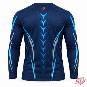 Custom Mens Long Sleeve Sports T-<b>Shirt</b> Quick Dry Breathable Polyester/Cotton 160g Summer Training Top Manufacturer - Product Image 2