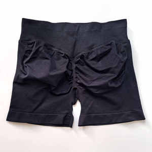 Pantalones cortos de compresión transpirables de alta elasticidad para mujer para correr Fitness Gym Workout-No T Line Scrunch Butt Gym Shorts - Product Image 3