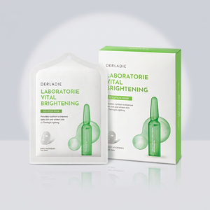 แผ่นมาส์กบำรุงผิวหน้า Derladie Laboratorie Vital Brightening Sheet Mask สำหรับปรับสีผิวให้สม่ำเสมอ กระจ่างใส เปล่งประกาย และเติมความชุ่มชื้น - Product Image 1