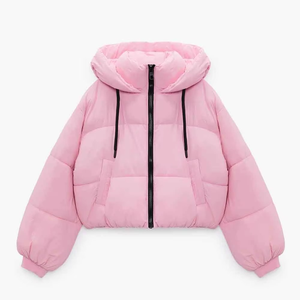 Veste d'hiver pour femmes Veste à capuche imperméable pour femmes Veste à fermeture éclair pour femmes Veste de jogging chaude décontractée en denim - Product Image 3