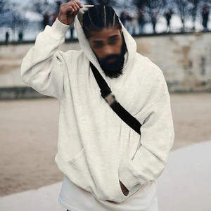 Streetwear 360 g/m² 100% coton de haute qualité pour hommes, sweat à capuche surdimensionné avec poche tricotée personnalisée pour l'impression numérique en hiver - Product Image 5