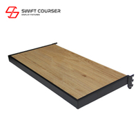 Barre de suspension murale perforée Swift Courser en bois de fer, 24 pouces, avec revêtement blanc thermolaqué, pour chaussures de sport, idéale pour garage