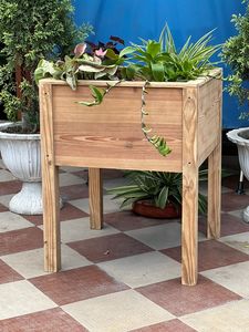 Lit de jardin de bonne qualité, boîte de jardinière en bois surélevée, support de jardin surélevé pour balcon de jardin - Product Image 4