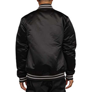 Chaqueta deportiva de equipo personalizada al por mayor chaquetas universitarias de satén de béisbol personalizadas para hombre chaquetas de satén de alta calidad personalizadas - Product Image 4