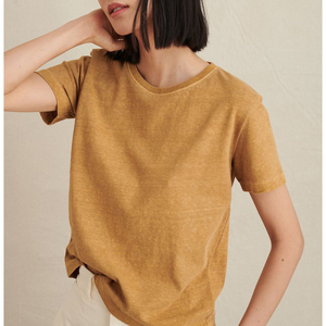 T-shirts en coton pour femmes personnalisés de haute qualité décontracté couleur unie broderie Logos taille et couleur personnalisable en gros t-shirts hauts - Product Image 4