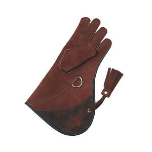Guantes de Cetrería de Cuero para Caza de Águilas, Impermeables, Color Verde, con Bordado Personalizado, Profesionales - Product Image 1