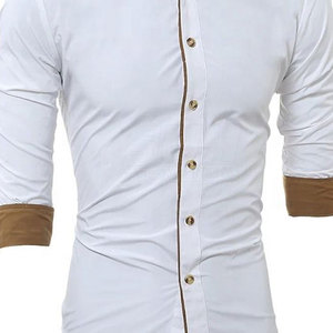 Chemises décontractées pour hommes de qualité supérieure, style streetwear, 100% coton, respirantes, écologiques, séchage rapide, manches régulières - Product Image 3