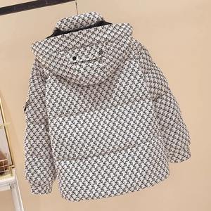 Femmes hiver chaud mi-long mince à capuche fermeture éclair Parkas à manches longues rembourré bouffée veste couleur unie fait peau de mouton coton - Product Image 2