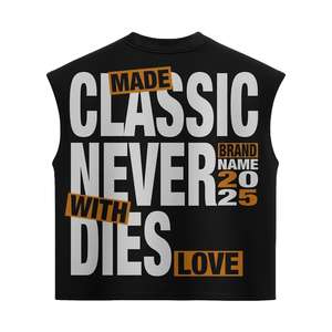 Streetwear personnalisé sans manches Rivet 100% coton surdimensionné Boxy débardeur Dtg impression graphique lavage à l'acide T-shirts - Product Image 4