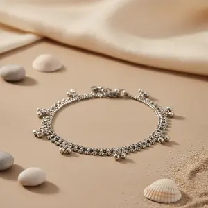 925 <b>Silver</b> <b>Anklet</b> <b>for</b> <b>Women</b> Cute Gold Plated Foot Jewelry Dainty Style <b>for</b> Gifts - Product Image 3