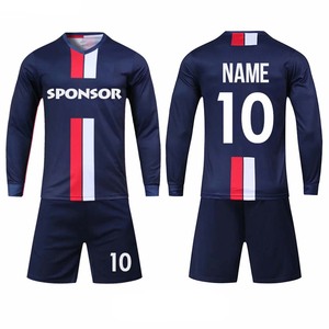 T-shirts à manches longues Shorts maillot de football costume pour hommes personnalisé personnalisé mâle respirant vêtements de sport - Product Image 2