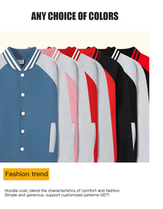 Veste d'hiver unisexe pour homme, style college, boutonnée, veste bomber, veste de baseball personnalisée, veste varsity. - Product Image 6