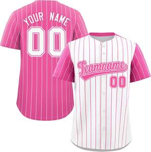 Camiseta de béisbol de equipo personalizada, camisa sublimada con botón completo, aparejos bordados, número de nombre de sarga, malla para jóvenes, ajuste de secado rápido en EE. UU. - Product Image 5