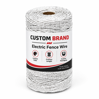 Fil de clôture électrique à options de conducteurs multiples pour l'extérieur, gestion du bétail, longueur et couleur personnalisées, fabricant OEM, Polywire