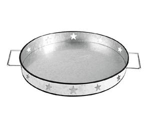 Plateau de service émaillé blanc personnalisé en tôle galvanisée Plateau ovale écologique pour la maison Hôtel Restaurant - Product Image 1