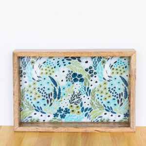 Plateau de service artisanal en bois Art Déco avec travail Meena pour la maison, la cuisine, la table à manger, organisateur décoratif utilitaire - Product Image 3