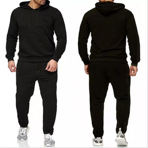 Sweat-shirt à capuche et pantalon évasé pour hommes, ensemble de survêtements 2 pièces en polaire d'hiver sérigraphiés Puffy Stacked - Product Image 6
