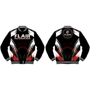 Veste zippée à manches longues légère et personnalisée pour hommes Style vintage Tissu denim brodé Design universitaire pour l'hiver Décontracté de rue - Product Image 6