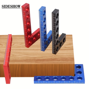Équerre de positionnement à 90 degrés pour le travail du bois, règle en aluminium en forme de <span class=keywords><strong>L</strong></span> avec trous de serrage, équerre en <span class=keywords><strong>L</strong></span> pour la fabrication d'armoires, équerre à 90 degrés - Product Image 2