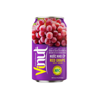 Jus de Raisin Rouge Pressé Frais 330ml, Purée de Fruits, Boisson en Boîte (Conservée), Échantillon Gratuit, Marque Privée, Fabricant Vietnamien, Pureté 30%