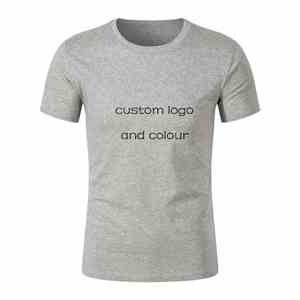 Venta al por mayor de Camisetas de deporte de manga corta de gran tamaño de los hombres de alta calidad 100% algodón a granel poliéster Spandex tela impresa camiseta - Product Image 4