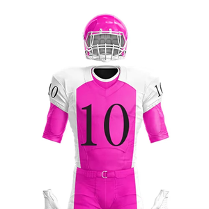 Uniforme de football américain grande taille 2025 en gros, 100 % polyester, style tendance, personnalisable avec nom d'équipe, manches courtes, respirant - Product Image 5