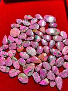 อัญมณีสีชมพูโคบอลต์แคลไซต์ทรงหลังเบี้ยเกรด AAA อัญมณีสีฟ้าแบบหลวมธรรมชาติ - Product Image 2