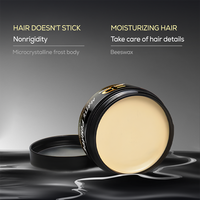 Produit coiffant pour cheveux à base d'eau à tenue forte, marque privée, pommade coiffante mate pour hommes, cire pour tous types de cheveux