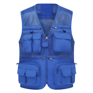 Gilet de pêche classique pour homme, respirant, uni, tissu tendance, gilet de pêche pour homme - Product Image 1