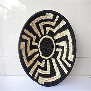 Plaque murale décorative tissée à la main, design circulaire rouge et vert, tenture murale pour la décoration de la chambre, la fête de bureau - Product Image 5