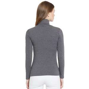 Camisa de algodón de diseñador para mujer Cuello alto Manga completa Moda de lujo Cuello alto Tallas grandes Cálido para el invierno - Product Image 6